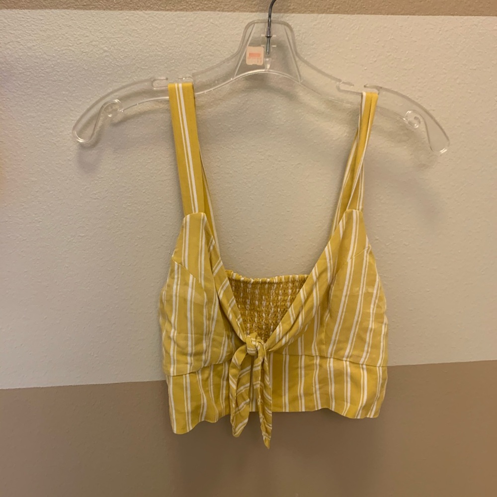 Yellow crop top